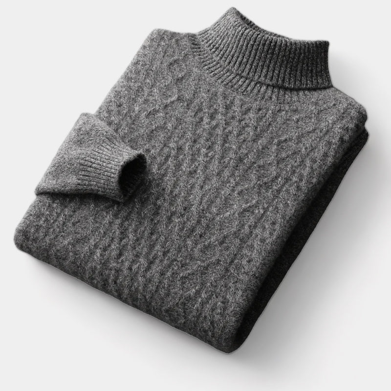 ThorneTailor™ | Merino Wool Knitted Turtleneck Sweater