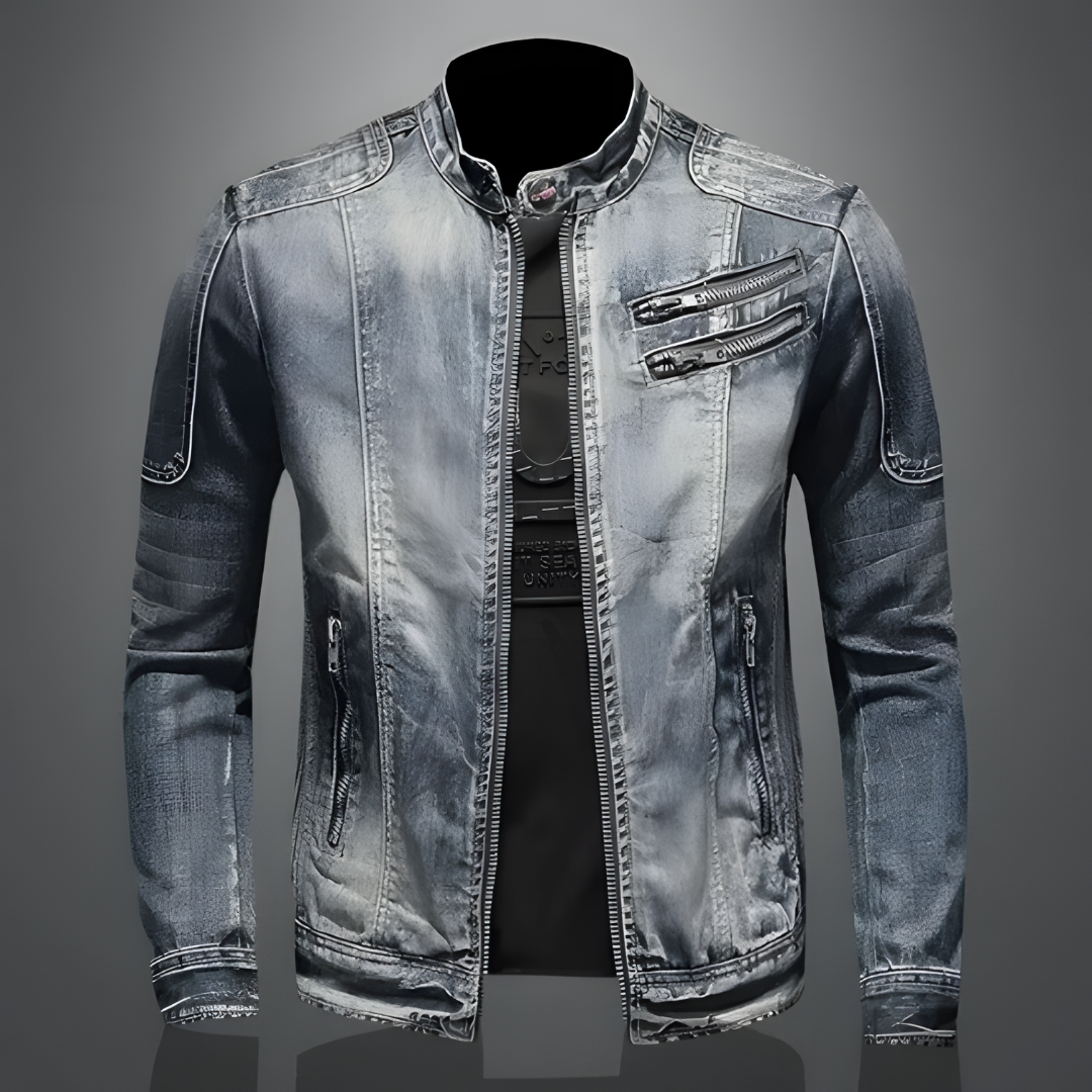 LESTER | ZIPPERED DENIM JACKET