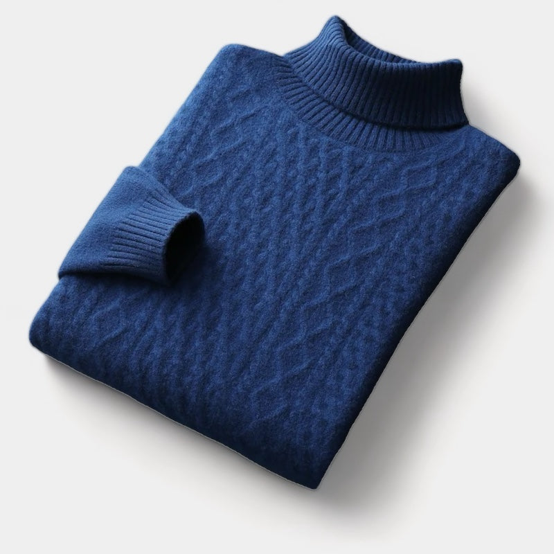 ThorneTailor™ | Merino Wool Knitted Turtleneck Sweater