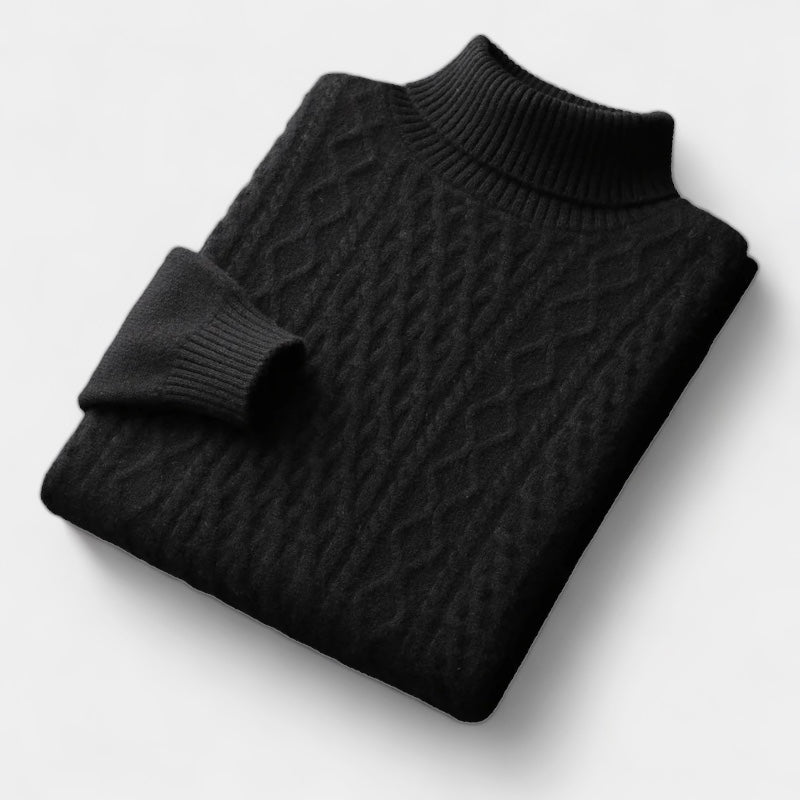 ThorneTailor™ | Merino Wool Knitted Turtleneck Sweater