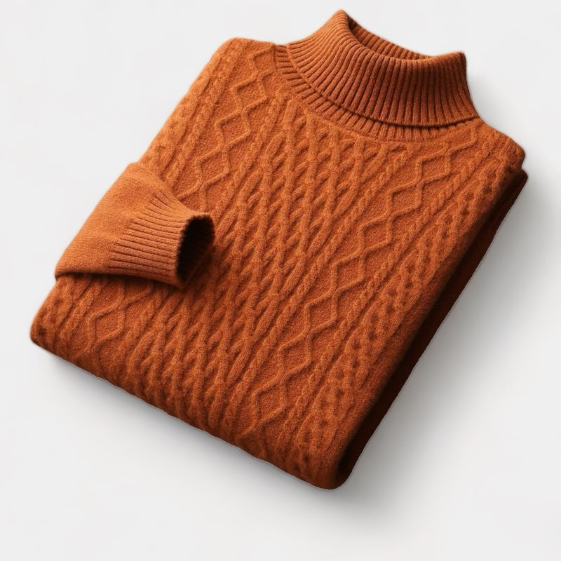 ThorneTailor™ | Merino Wool Knitted Turtleneck Sweater