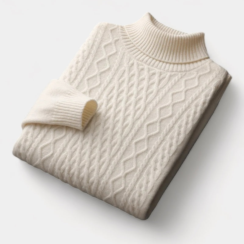 ThorneTailor™ | Merino Wool Knitted Turtleneck Sweater