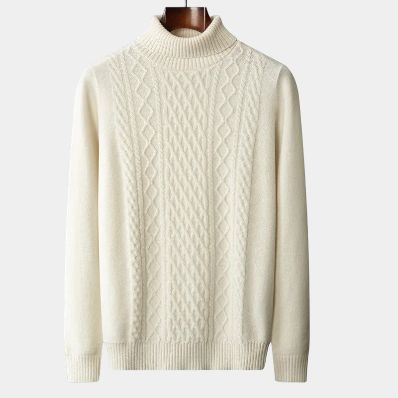 ThorneTailor™ | Merino Wool Knitted Turtleneck Sweater