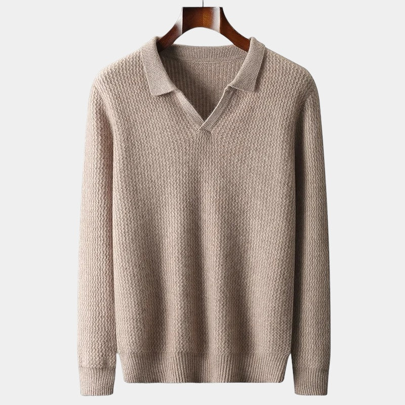 ThorneTailor™ | Merino Wool Flap Collar Sweater