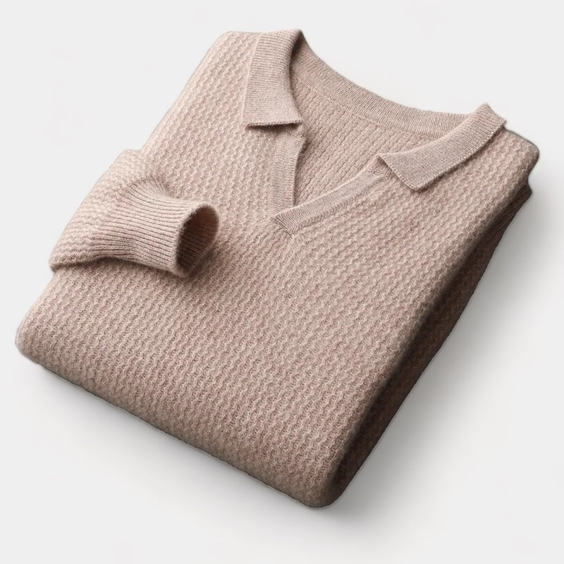 ThorneTailor™ | Merino Wool Flap Collar Sweater