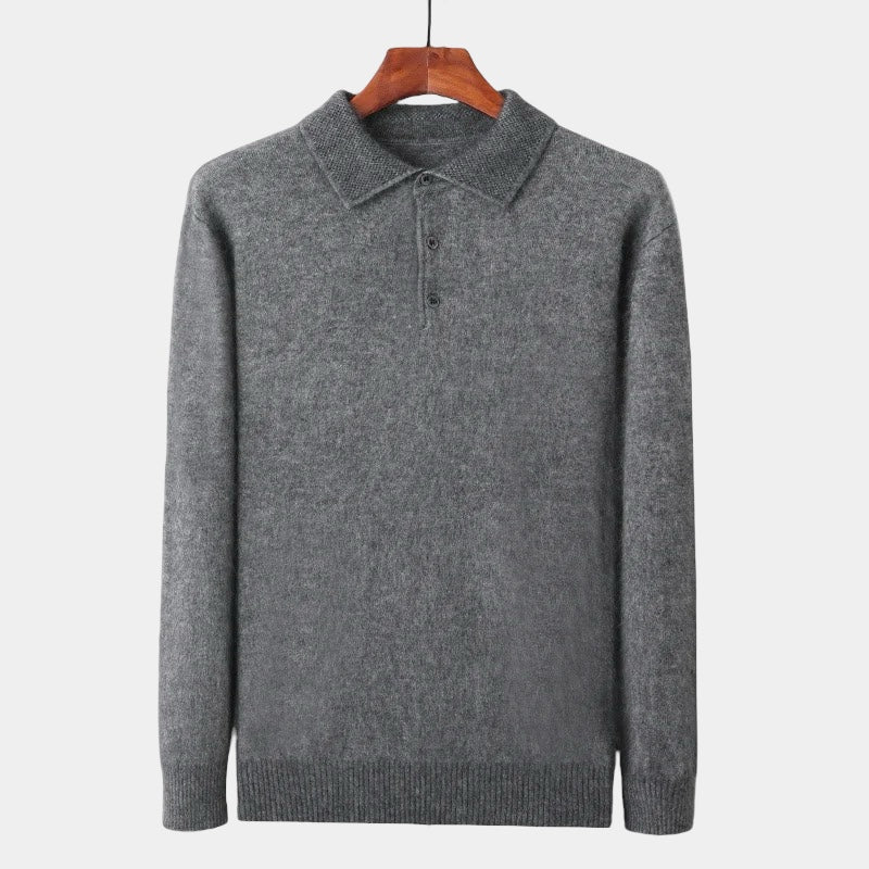 ThorneTailor™ | Merino Wool Polo Collar Sweater