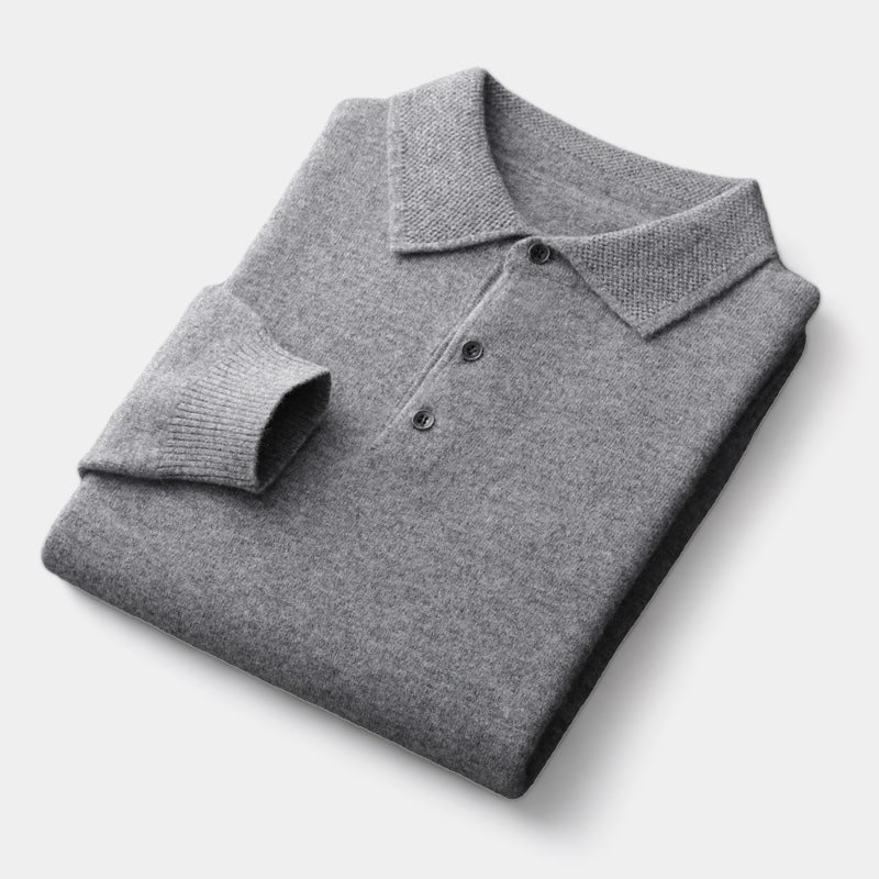 ThorneTailor™ | Merino Wool Polo Collar Sweater