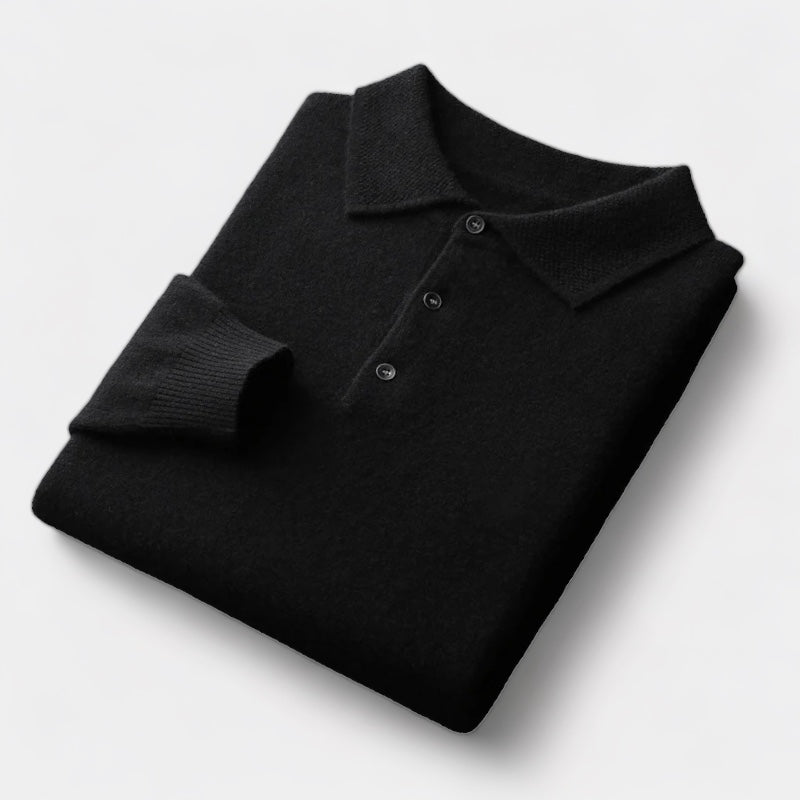 ThorneTailor™ | Merino Wool Polo Collar Sweater