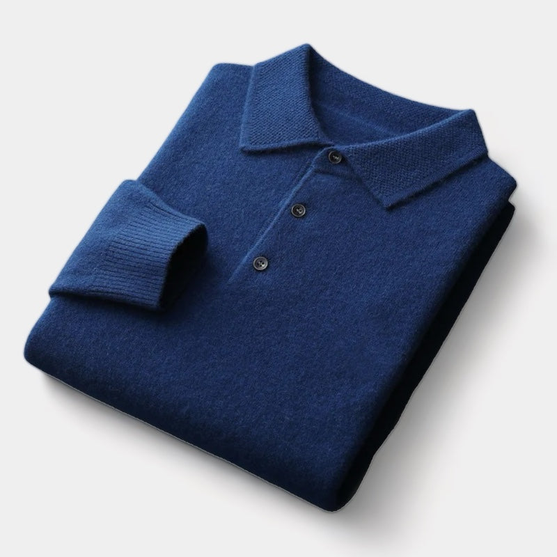 ThorneTailor™ | Merino Wool Polo Collar Sweater