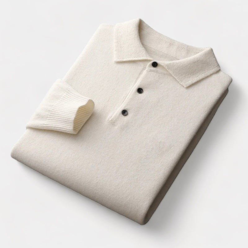 ThorneTailor™ | Merino Wool Polo Collar Sweater